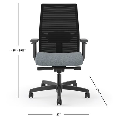 HON Ignition 2.0 Fabric/Mesh Task Chair, Gray Pattern (HONI2M2AMLA25TK)