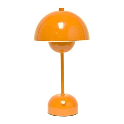 Simple Designs Mushroom Magic LED Table Lamp, Bright Orange (LD1069-BRO)