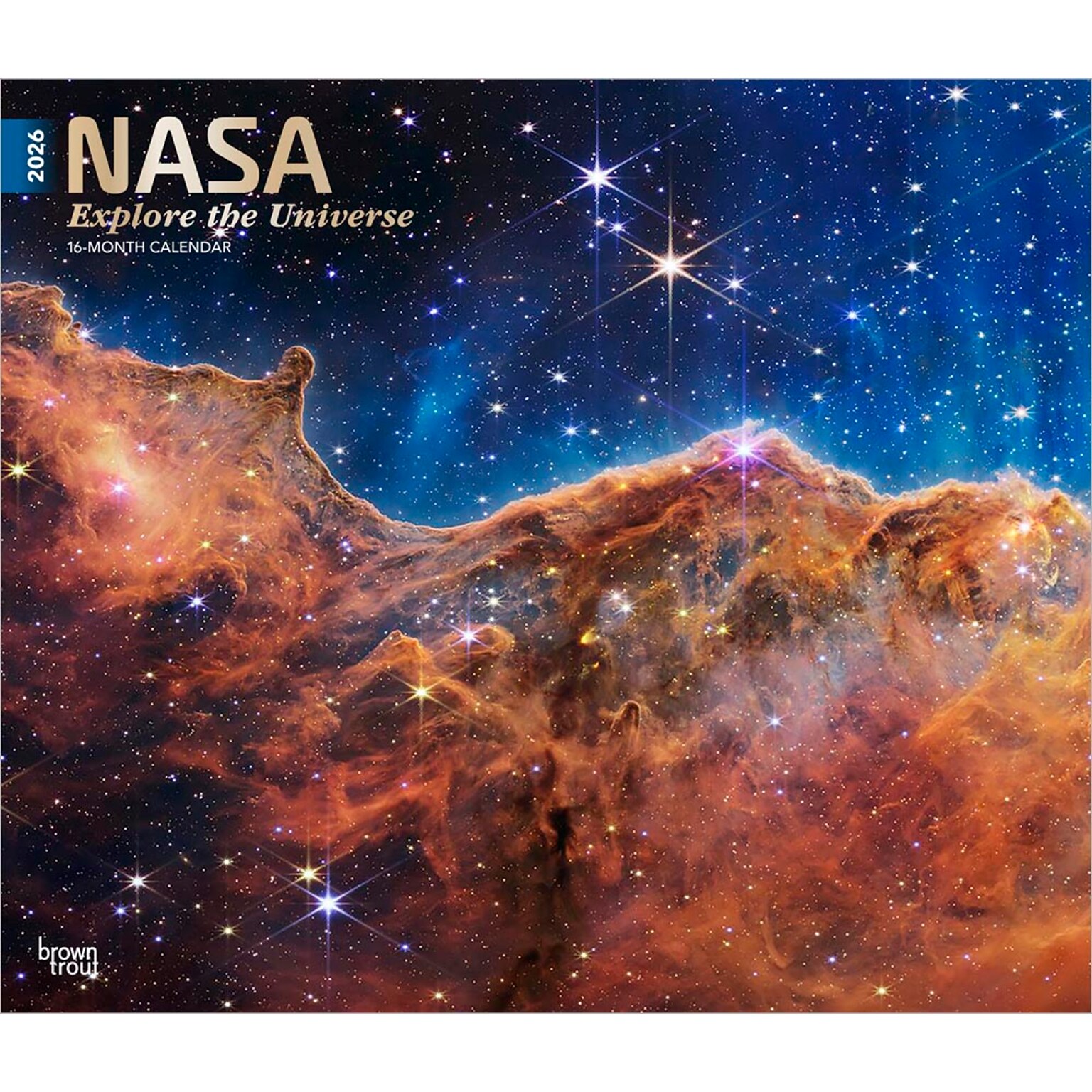2026 BrownTrout NASA Explore the Universe 14 x 12 Monthly Wall Calendar (9798330704743)