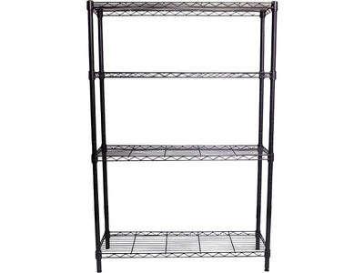 Whalen 4-Shelf Wire Unit, 36W, Black (WS143654-4B)