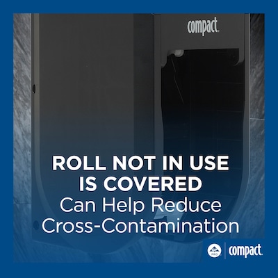 Georgia-Pacific Compact 2-Roll Coreless Toilet Paper Dispenser, Black (56790A)