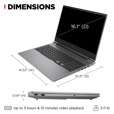 HP Omen 16" FHD 144 Hz Gaming Laptop, NVIDIA RTX 4060, Intel Core i7-14650HX, 16GB RAM, 512GB SSD, Windows 11 Home