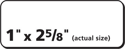 PRES-a-ply Laser/Inkjet Address Labels, 1" x 2-5/8", White, 30 Labels/Sheet, 250 Sheets/Box (30606)