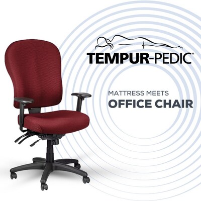 Tempur-Pedic TP4000 Ergonomic Fabric Swivel Task Chair, Burgundy (TP4000-BURG)