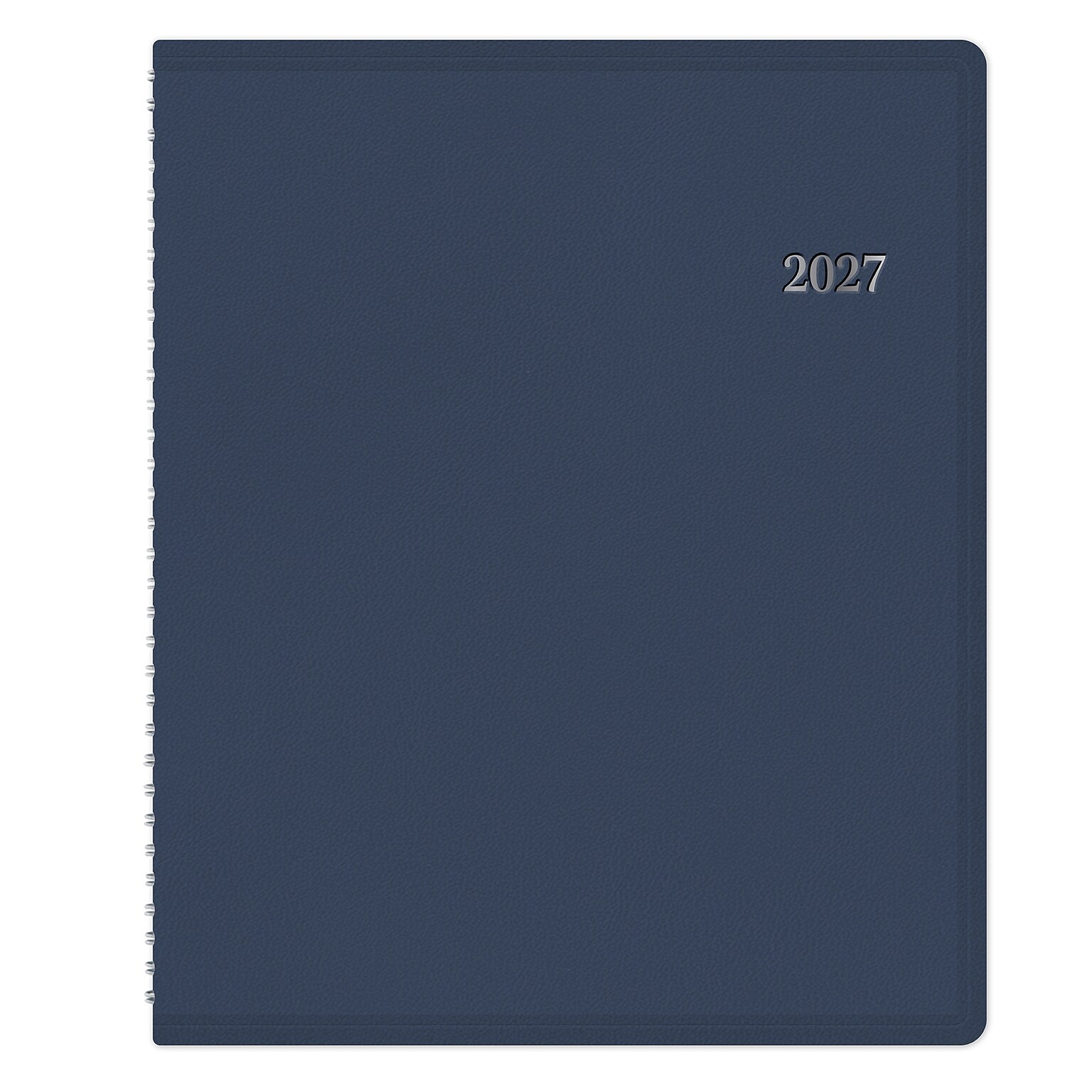 2027 Blue Sky Passages 8.5 x 11 Calendar Year Weekly & Monthly Planner, Plastic Cover, Solid Navy (148658-27)