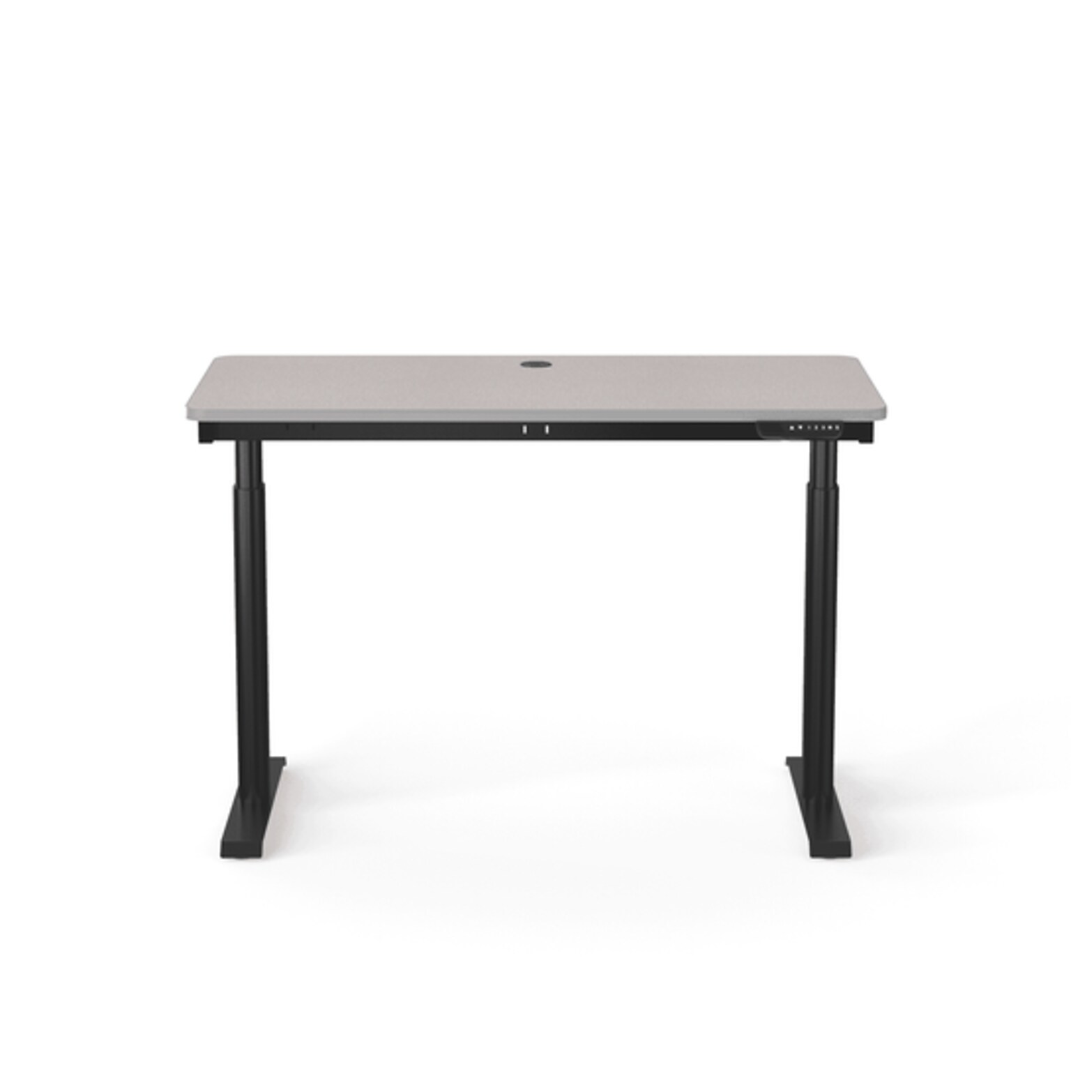VersaDesk PowerLift 48W Electric Rectangular Adjustable Standing Desk, Grey/Black (PLSDR4824-BG-APP)