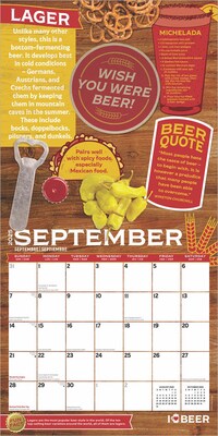 2025 BrownTrout I Love Beer 12" x 12" Monthly Wall Calendar (9781975479459)