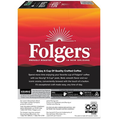 Folgers Black Silk Coffee Keurig® K-Cup® Pods, Dark Roast, 24/Box (6662)