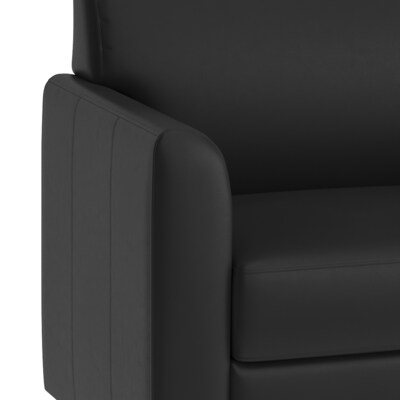 Flash Furniture Hercules Diplomat LeatherSoft Reception Chair, Black/Chrome Legs (BT8271BKCHR)