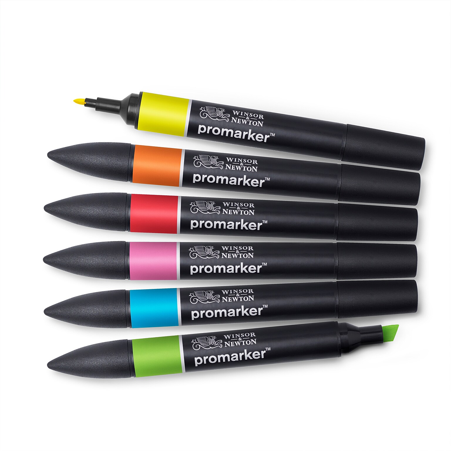 Winsor & Newton Promarker Dual-Tip Alcohol Based Marker, Vibrant Tones, 6/Pack (WNX0290110)