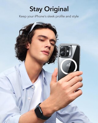 SaharaCase Venture Series Kickstand MagSafe Compatible Phone Case for iPhone 17, Shock Absorbing, Clear (CP00924)