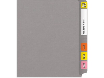 Medical Arts Press Reinforced End Tab File Folder, Straight Cut, Letter-Size, Gray, 50/Box (S-01501-GRY)