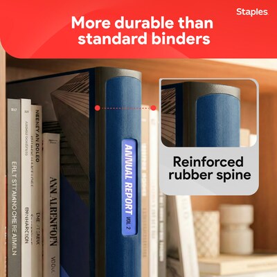 Staples 2" 3-Ring Better Binder, D-Ring, Blue (ST55872-CC)
