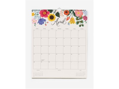 2024 Rifle Paper Co. Peacock 12" x 15" Monthly Wall Appointment Calendar (CAL082)