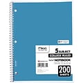 Mead 5-Subject Subject Notebooks, 8.5 x 11, College Ruled, 200 Sheets, Each (06780)