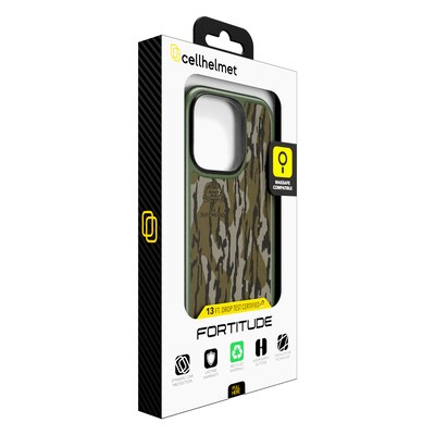 cellhelmet Fortitude Series MagSafe Phone Case for iPhone 16 Pro, Shock Absorbing, Mossy Oak Bottom Lands (CF-106-MO)