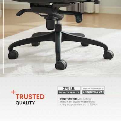 Sharper Image Algrove Comfort-X Ergonomic Swivel Executive Massage Chair, Black/Dark Gray (60117-BLKGRY)