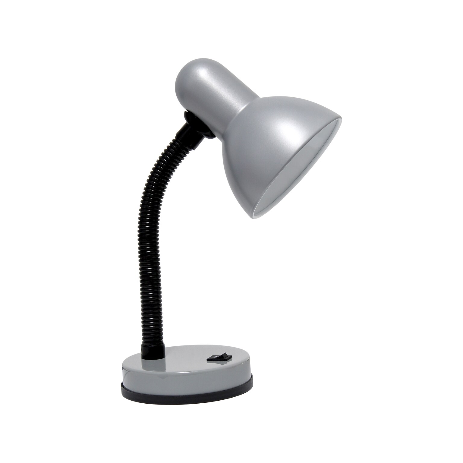 Creekwood Home Essentix Incandescent Desk Lamp, 14.25, Silver Metal (CWD-1000-SL)