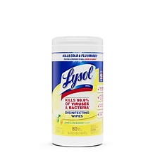 Lysol Disinfecting Wipes, Lemon and Lime Blossom, 80/Box (1920077182)