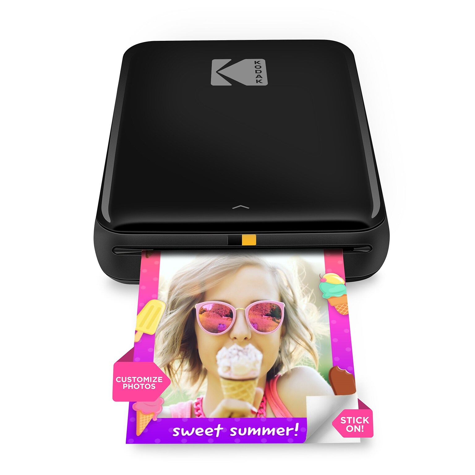 Kodak Step Mobile Zero Ink Instant Photo Printer, Single-Function, Black (RODMP20AMZBL)