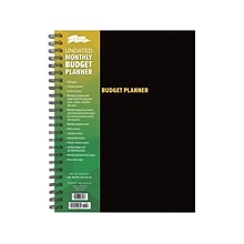 Willow Creek Budget 8.5 x 11 Monthly Planner, Black/Yellow  (40324)