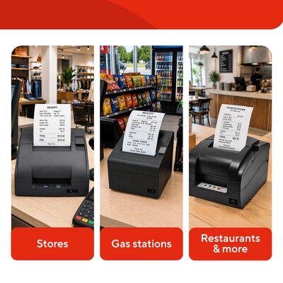 Staples BPA Free Cash Register/POS Rolls, 3 1/8" x 220', 50/Carton (20972)