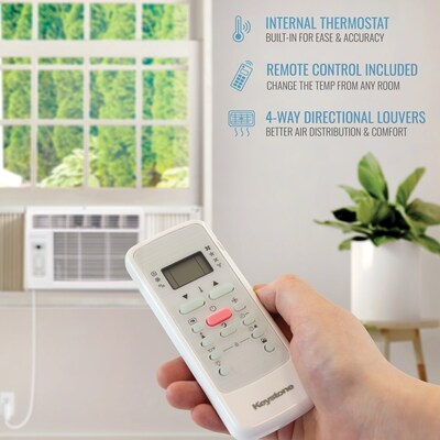 Keystone 115-Volt 8000 BTU Window Air Conditioner with Remote, White (KSTAW08DE)