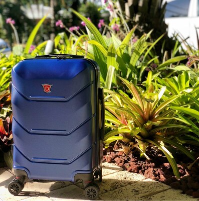 DUKAP Zonix 20" Hardside Carry-On Suitcase, 4-Wheeled Spinner, TSA Checkpoint Friendly, Blue (DKZON00S-BLU)