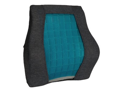 Mind Reader Harmony Collection Foam Back Support, Black/Blue (MEMCUSHGL-BLK)