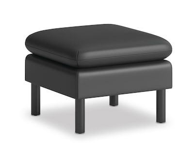 HON Parkwyn Polyurethane Ottoman, Black (HVLVLOT.BLK01)