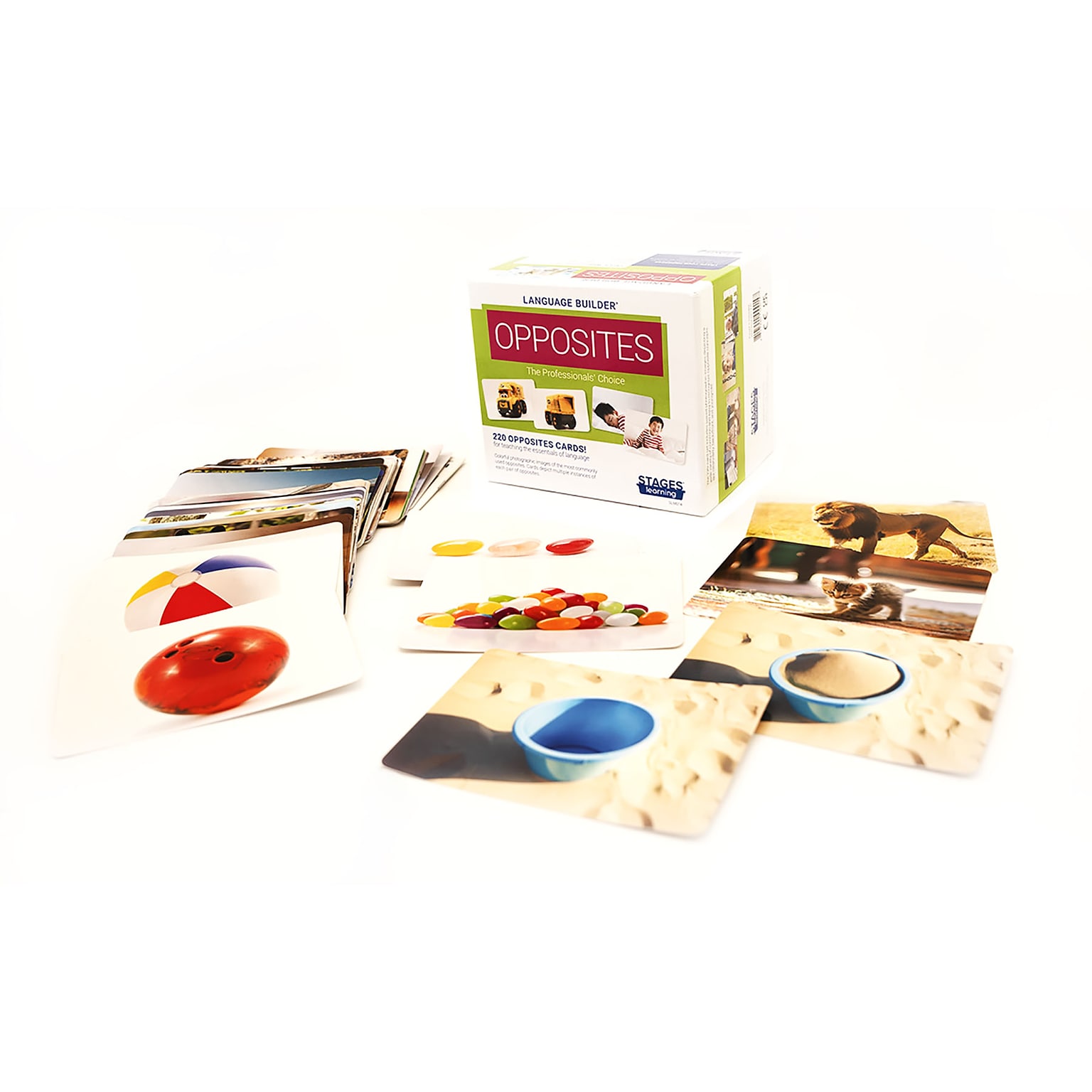 Stages Learning Materials Language Builder Flash Cards, Opposites, 220/Set (SLM014)