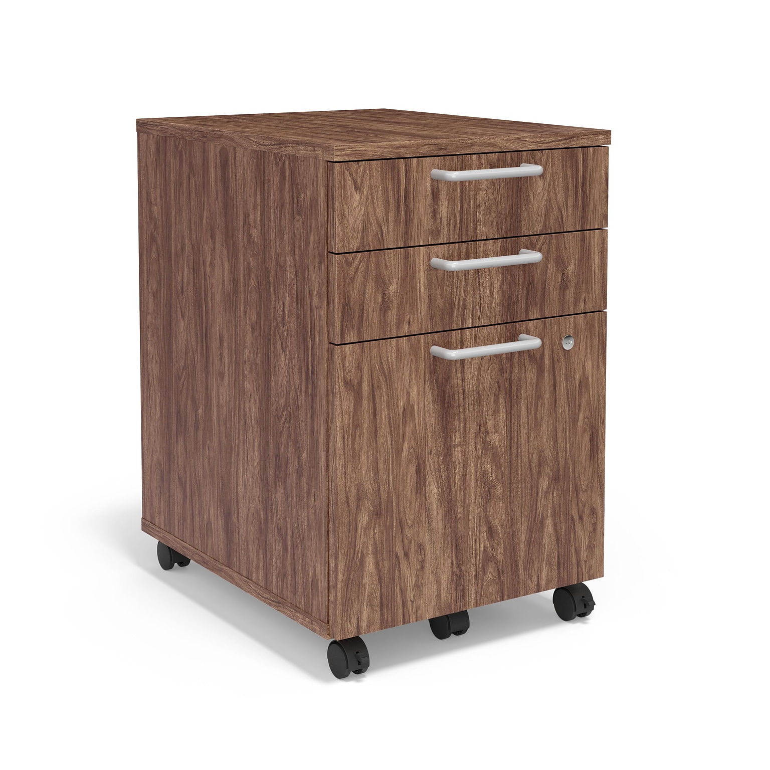 Union & Scale™ Essentials 3-Drawer Vertical File Cabinet, Mobile/Pedestal, Letter/Legal, Espresso, 21 (UN56981)