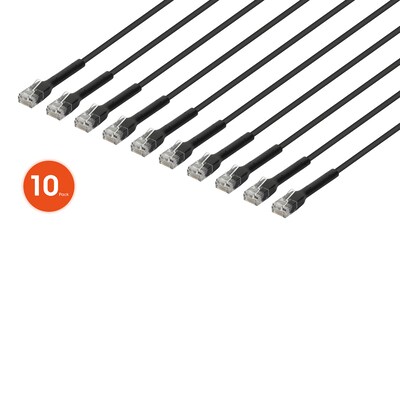 Intellinet Network Solutions 3ft CAT-6 Ethernet Cable, 23 AWG, Black, 10/Pack (ICI745185)
