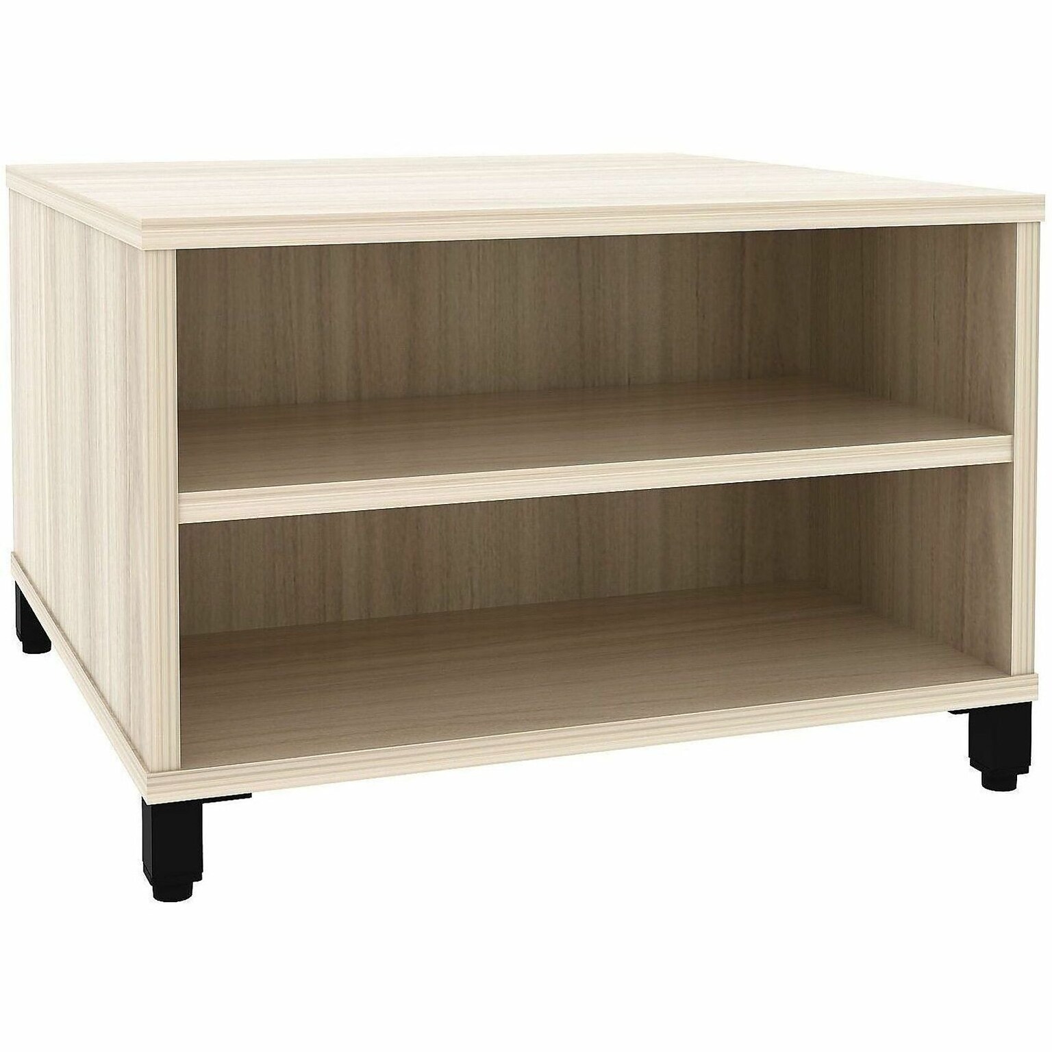 Lorell Modular 24W x 24D Laminate Square Reception Table with Storage, Modern Elm (LLR69205)