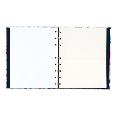 Blueline NotePro Fashion Hard Cover Index Notebook, 7.25" x 9.25", College Ruled, 96 Sheets, Tranquil Blooms (A9C.01)