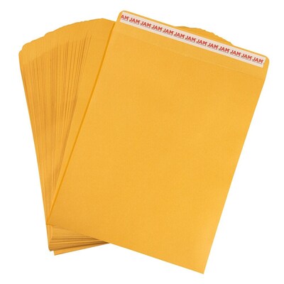 JAM Paper Self Seal Catalog Envelope, 11-1/2 x 14-1/2, Brown Kraft Manila, 50/Pack (13034235i)