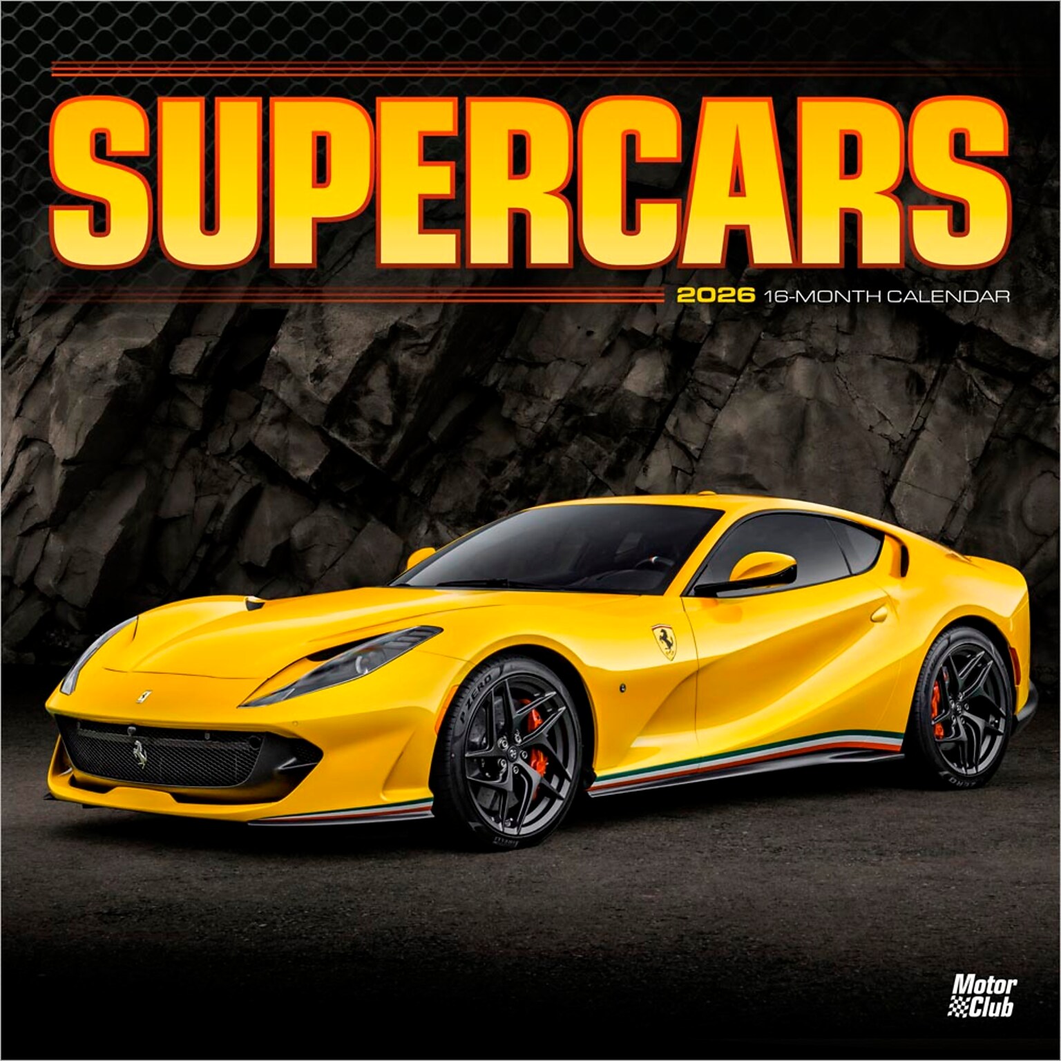 2026 BrownTrout Supercars 12 x 12 Monthly Wall Calendar (9798330705733)
