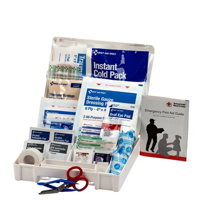 First Aid Only Plastic First Aid Kit, 10 People, 62 Pieces (222-U)