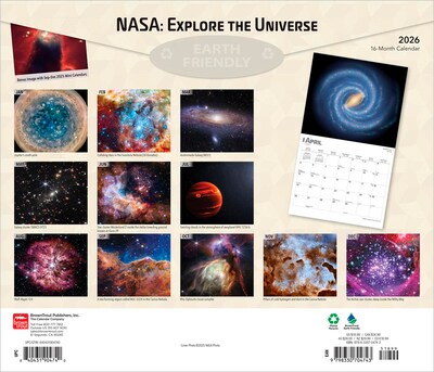 2026 BrownTrout NASA Explore the Universe 14 x 12 Monthly Wall Calendar (9798330704743)