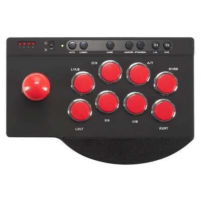 Subsonic Multi-Arcade Stick, PS3/PS4/Xbox Series XS, Xbox One & PC Compatible, Black & Red (SA5662)
