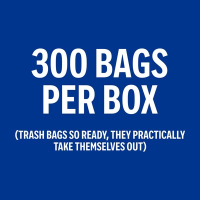 Perk™ 10 Gallon Kitchen Trash Bag, 24" x 24", High Density, 0.36 mil, Clear, 300 Bags/Box (PK56746)