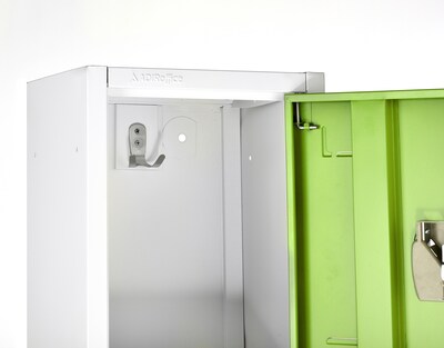AdirOffice 72'' 3-Tier Key Lock Green Steel Storage Locker (629-203-GRN)