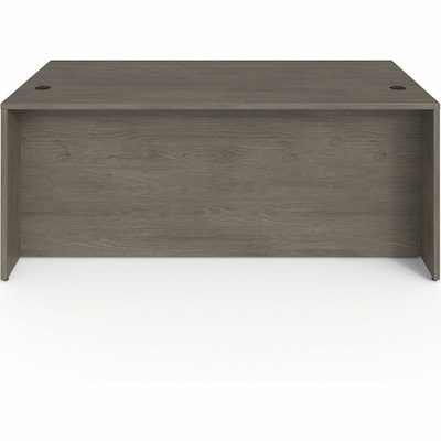 Lorell Prominence 2.0 72" W Left-Pedestal Desk, Gray Elm Surface (LLRPD3672LSPGE)