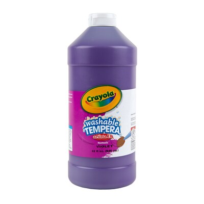 Crayola Artista II Washable Tempera Paint, Violet, 32 oz., 3/Bundle (BIN543132040-3)