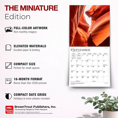 2027 BrownTrout Inspiration 7" x 7" Monthly Wall Calendar (9798330709625)