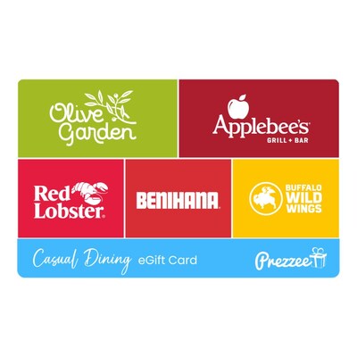 $10 Prezzee Casual Dining eGift Card - 5 Top Brands