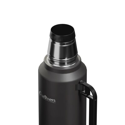 Outdoors Professional Stainless Steel Vacuum Insulated Termo Classic Water Bottle, 33 oz., Black (OUTD9355)