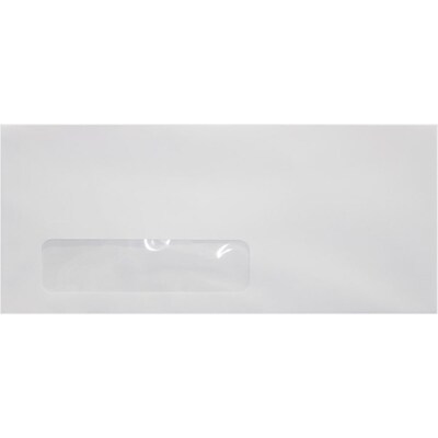 JAM PAPER #10 Window Envelopes (4 1/8 x 9 1/2), 24lb., Bright White, Laser Safe, 500/pack