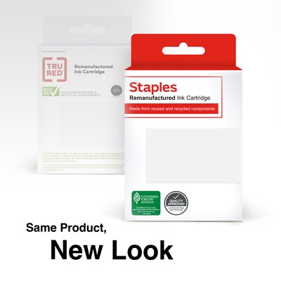 Staples Remanufactured Black Standard Yield Ink Cartridge Replacement for Canon PGI-220BK (TR2945B001/ST2945B001)