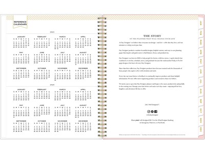 2025 Blue Sky Day Designer Roses Blush 8.5" x 11" Weekly & Monthly Planner, Plastic Cover, Multicolor (140092-25)